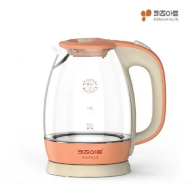 키친아트E17GF/1.7L 라팔 데이지 전기주전자 투명 무선 유리포트 전기 커피포트
