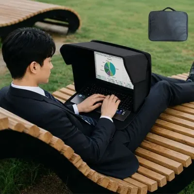 노트북 후드 가림막 휴대용 모니터 차광 커버 보호 케이스