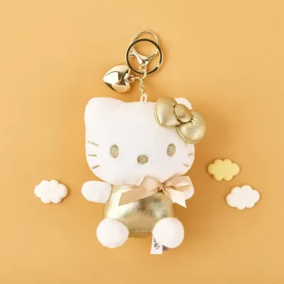 산리오 헬로키티 골드하트 가방고리 13cm