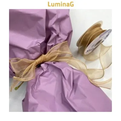 골드 오간디 공단리본 4cm 9m 선물포장 DIY 재료