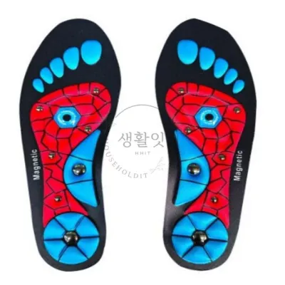 자석 깔창 레드 S 안전화깔창 물세탁가능깔창 쿠션깔창 지압자석깔창남성 건강자석깔창