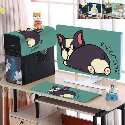 강아지 모니터 키보드 방진덮개 먼재 가림막 커버