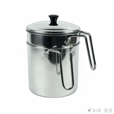 스텐 음식물 쓰레기통 2L 주방쓰레기통 배수채반쓰레기통 물기제거통