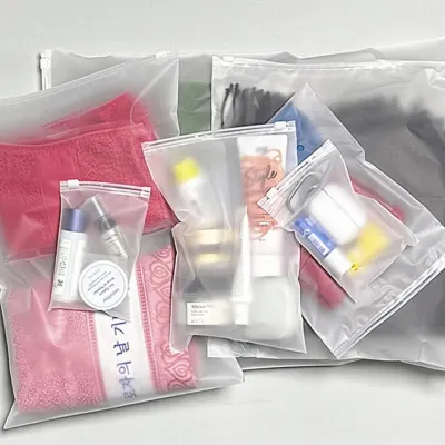 반투명 방수 해외 여행 지퍼백 일반형 2호 필수템 캐리어 짐싸기 가방 파우치 옷 정리 여행용 소분 백 용품