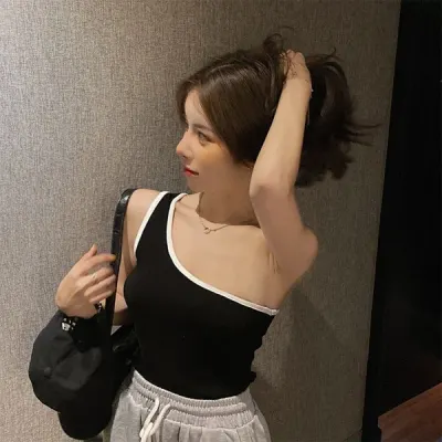 숄더 언발 배색 이너 나시티 ERD-351