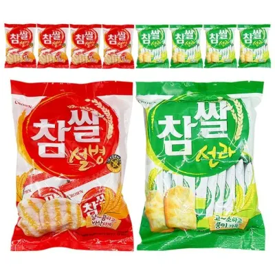 크라운제과 참쌀설병 128g+참쌀선과 115g 각5개씩
