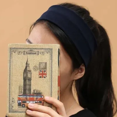 여자머리띠 네이비 넓은머리띠 여성헤어밴드
