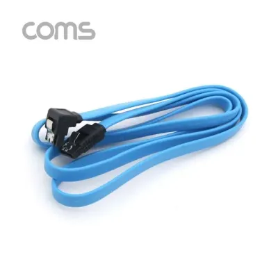 SATA3 HDD SSD 데이터 케이블 6Gbps 클립 Flat 한쪽 꺾임 블루 1M 데이터 전송 연결