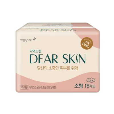 깨끗한나라 디어스킨 에어엠보생리대 소18p 1팩
