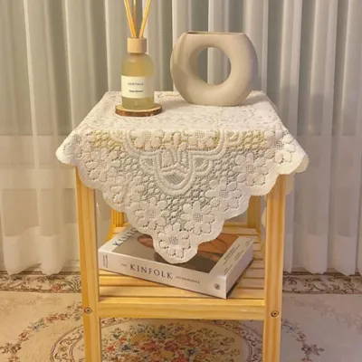 테이블보 레이스 꽃자수 식탁보 테이블러너 60x60 RD-11226