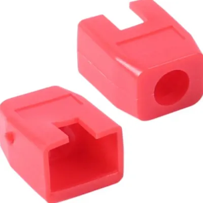RJ-45 각부트 6mm 레드 100개 인터넷랜선보호 랜선보호캡 연결잭보호캡 보호캡랜선 RJ45보호캡