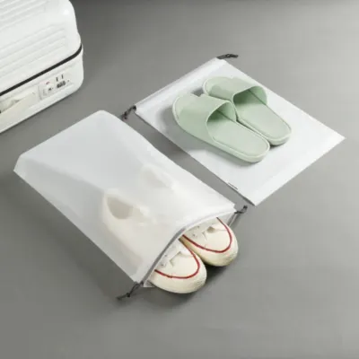 PE 반투명 방수 스트링 파우치 무지 주머니 1p