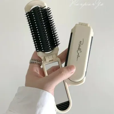 휴대용 공주 거울 빗 슬라이딩 거울빗 헤어빗 헤어브러쉬