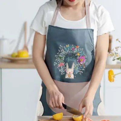 토끼 핸드타올 방수 귀여운 아동 앞치마 주방 유아용 핸드타올