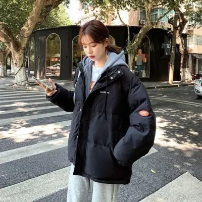 웰론 후드 패딩점퍼 여성 겨울 아우터 캐주얼 점퍼