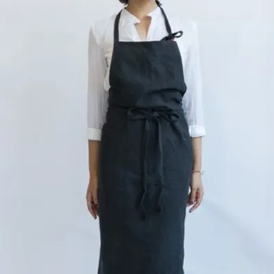 카페 공방 원피스형 앞치마 코튼 린넨 보육교사