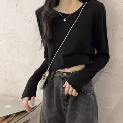여자 필리폴 필라테스 폴댄스 셔링 긴팔 크롭 티셔츠 폴발레 웨어 필라폴 폴웨어 스커트