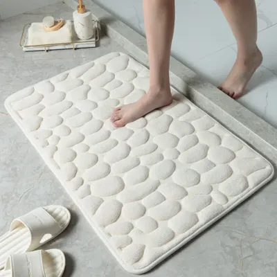 [cm00221] 40*60cm 조약돌 무늬 흡수 발매트/슬로우 리트랙션 메모리폼 논슬립 도어매트/욕실 매트/가정용