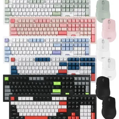 지클릭커 오피스프로 WMK50 사일런스 M 무소음 무선 블루투스 108 키보드 마우스 세트