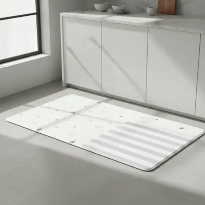 쿠션감 좋은 10T 고밀도 양면 PVC 주방매트 75x45 발매트 소형