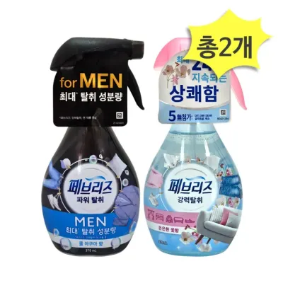 페브리즈 맨 쿨아쿠아 & 은은한꽃향 370ml x 각1개(총2개) 섬유탈취제