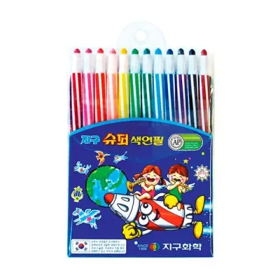 12색 슈퍼 샤프식색연필 돌돌이 미술 색연필 No630