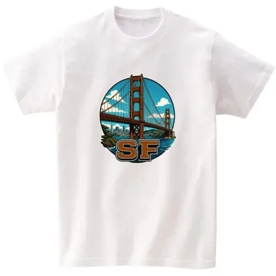 길단 반팔티 아시아핏 USA핏 랜드마크 the Golden Gate Bridge AI 이미지 모든색상 전사이즈