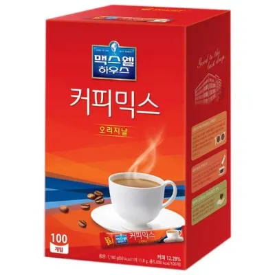 맥스웰하우스 맥심 오리지널 커피믹스 스틱 인스턴트 탕비실 커피스틱 가루 100T