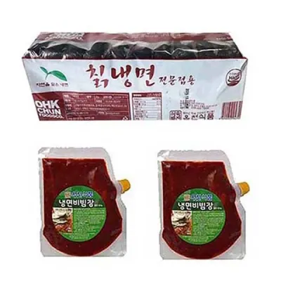 칡 비빔냉면 (냉면2kg+비빔장1kg) 세트 10인분