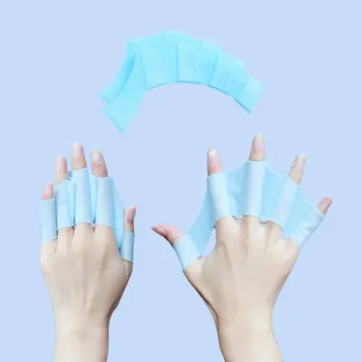 개구리 물갈퀴 실리콘 손가락 패들 물놀이 (s) 한쌍