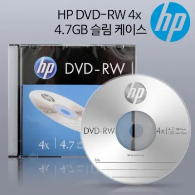 공DVD Media DVD-RW 4x 4.7GB (1P 슬림 케이스) 10장 DVD