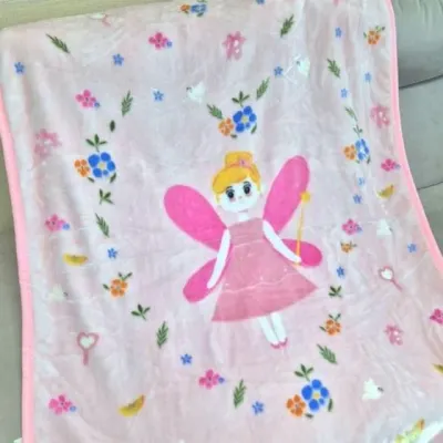 극세사 이불 핑크 고급 공주 100X130cm 요정 무릎담요 블랭킷 겨울 무릅담요 여자아이 겨울담요 이불