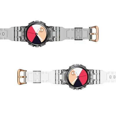 [D]갤럭시워치4/워치5/워치5공용 40mm 44mm 일체형 투명 스포츠 스트랩 케이스 밴드