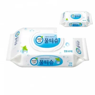 깨끗한나라 물티슈 페퍼민트 캡형 60매 박스 32개입 여행물티슈 물티슈뚜껑형 뚜껑형물티슈 차량물티슈