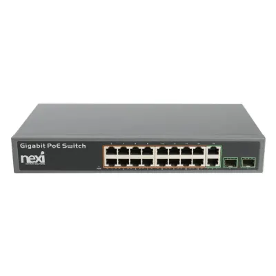 POE 기가허브스위치 16포트 250W 컴퓨터 PC 스위칭 CCTV IP카메라 공유기 산업용