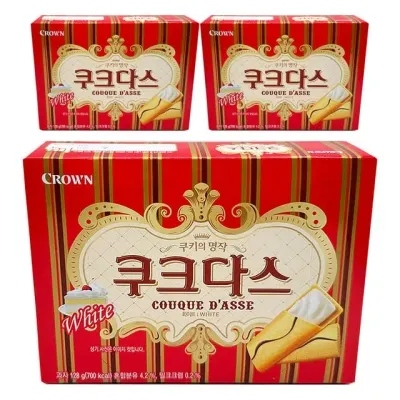 크라운제과 쿠크다스 화이트 128gx3개