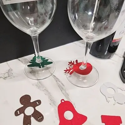 표시 행사용품 파티 와인잔 컵마커 크리스마스 와인파티용품 와인잔장식 와인잔꾸미기 홈파티소품