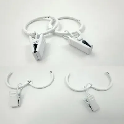 오픈형 커튼 집게링 내경 32mm 20pcs 링 고리 부자재 집게 압축봉링 개페형 20pcs 다용도 링