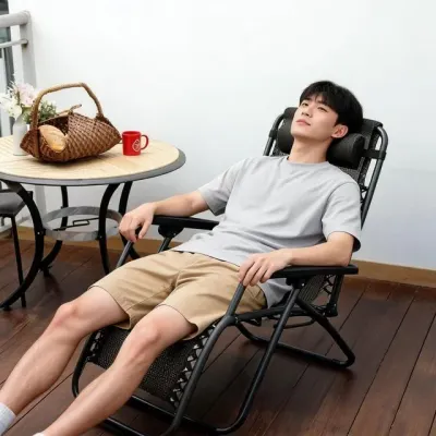 리클라이너 접이식 의자 거실 라운지 낮잠용 릴렉스 체어 캠핑 베란다