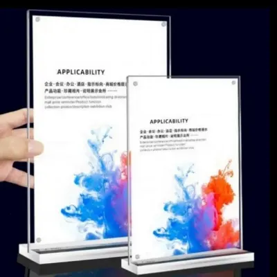 투명 테이블텐트 거치대 쇼케이스 카드 사각받침대 게시판 포켓 명찰 이름표