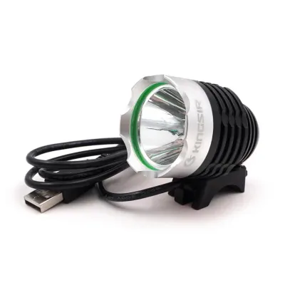 자전거 USB 라이트 LED 전조등 후레쉬 낚시 조명 블랙