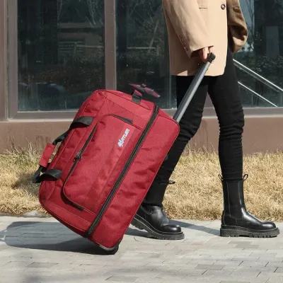 가벼운 휴대용 지퍼백 대용량 접기 여행용 가방 남녀 공용 탑승 단거리 비즈니스 수납 수하물 가방