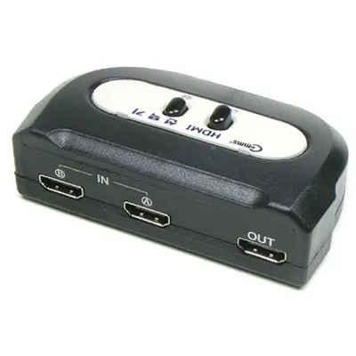 Coms HDMI 수동 선택기 2대1 공유기 영상 출력 분배기
