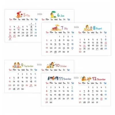 종이 달력 단품 2026년 캘린더 말의 해 만들기 그림 그리기 교구 재료