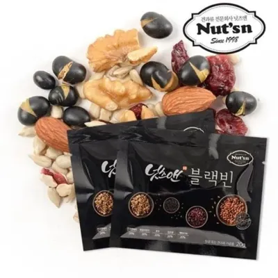 하루 한줌 혼합 견과 블랙빈 견과 매일 휴대용 간식용 영양 간편 검은콩 건강 볶음 볶은