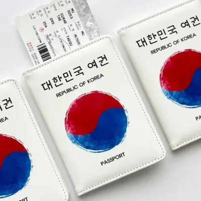 안티스 태극기 여권 케이스 대한민국 예쁜 여권 커버 RFID차단 가족 지가 케이스 가죽 태극기