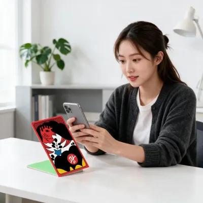 스마트폰 거치대 화투 오광 디자인 마그넷 자석 휴대폰 고정용 인테리어