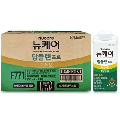 당뇨 환자 영양식 호두 맛 음료 고단백 식사대용 건강 식이 간편식 칼로리 단백질