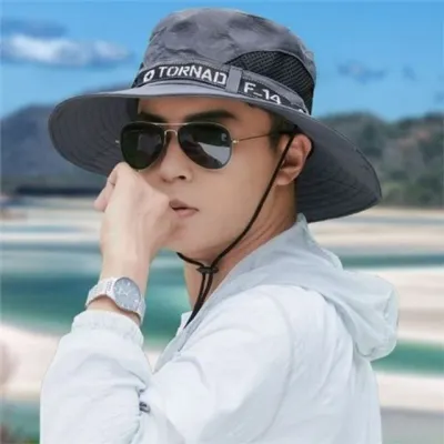 남성 아웃도어 모자 남성 여름 등산 모자 레저 가리개 남녀공용 햇빛 성인 폴리에스테르 벙거지 휴대용