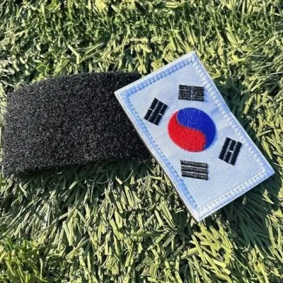 자수패치 태극기 와펜 벨크로 대한민국 상징 한국 개천절 여행 광복절 패션 찍찍이 국기 한글날